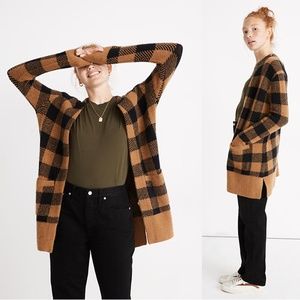 MADEWELL Buffalo Check Cardigan, Size S